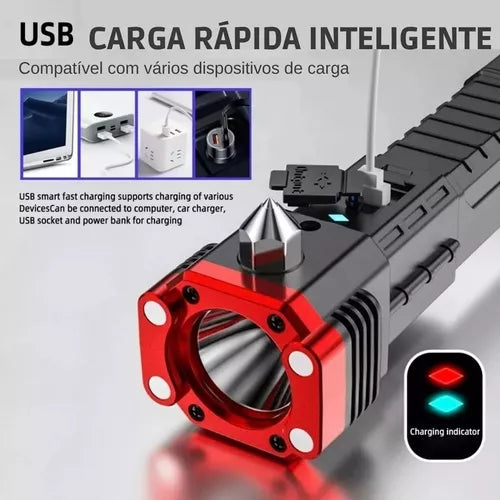 Linterna Martillo De Seguridad Para Coche